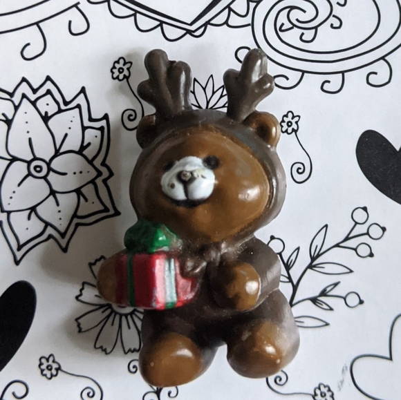 2 Christmas pins and vintage Santa earrings - Picture 6 of 7